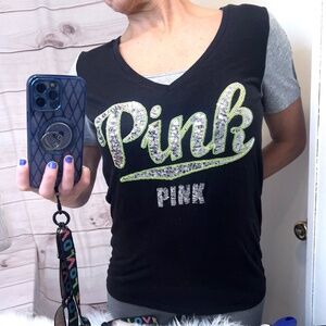 |•PINK•| Victoria's Secret PINK Sequin Logo Size Small